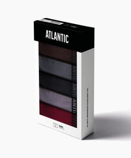 ATLANTIC 5SMH-004 Трусы шорты Solid - набор (5 шт.) коричневый + графитовый + черный + фиолетово-серый + каберне фото 9