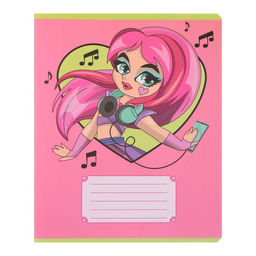 Комплект тетрадей из 10 штук 12 листов в узкую линию Модница, обложка мелованная бумага, ВД-лак, блок офсет - Calligrata фото 3