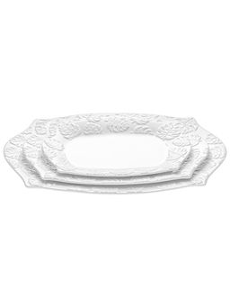 Набор 3 фигурных блюд 30,5*20,5*3,5 см Тропики, фарфор - Elan gallery фото 3