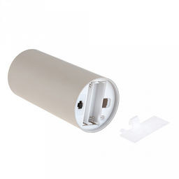 Свеча интерьерная, светодиодная на батарейках д6см h10(12,5)см, свет теплый, с мерцанием, матовый пластик, цвет бежевый, питание от 2-х батареек ААА (в комплект не входят) (Китай)