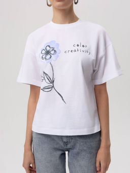 CONTE LD 2680 Футболка женская white-flower - Conte elegant фото 2