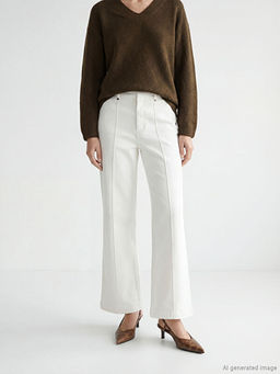 Y?ksek Bel Wideleg Kad?n Jean Pantolon