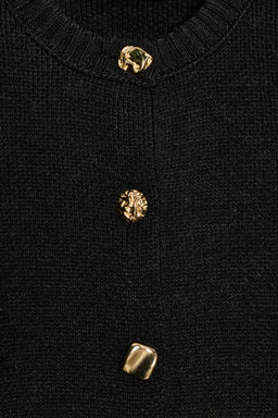 SHOULDER PAD KNIT CARDIGAN - Zara фото 8