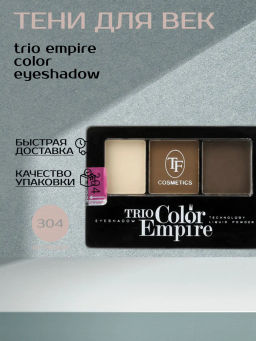 TF Тени для век Трехцветные компактные Trio Empire Color Eyeshadow тон304 шоколад