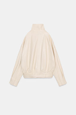 CHAQUETA BOMBER EFECTO PIEL / Crema - Zara фото 5