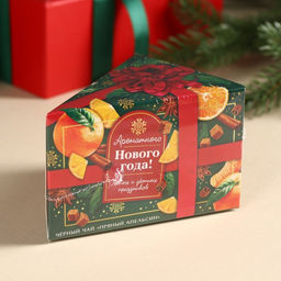 Чай в коробке-тортике Ароматного Нового года, вкус: пряный апельсин, 50 г. - Фабрика счастья фото 6