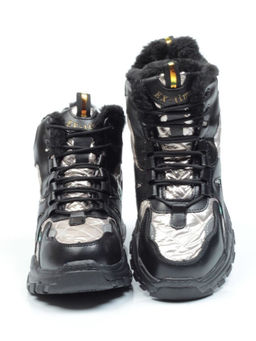 04-8525-3 BLACK Ботинки зимние женские (искусственные материалы)