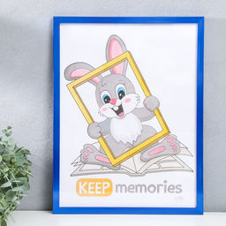 Фоторамка пластик "Формат" 30х40 см, синий металлик (пластик. экр)