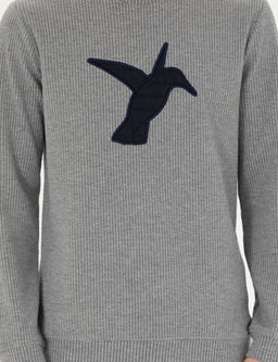 Серый меланжевый свитшот с круглым вырезом - Cacharel фото 6