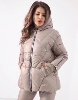 Зимняя куртка с вязанной отделкой - А+б коллекция фото 14