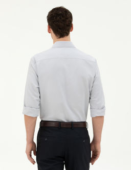 Рубашка Pierre Cardin Slim Fit серая