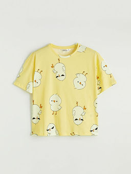 Bisiklet Yaka Desenli Kad?n Pijama Tak?m