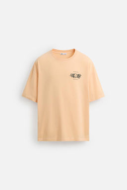 T-SHIRT WITH CONTRAST GRAPHIC - Zara фото 7