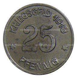 Монета 25 пфеннигов 1918 года Германия  Нотгельд Кобленц