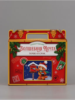 Коробка подарочная, самосборная «Новогодняя почта», 33.7×25.7×7.9 см