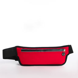 Сумка поясная на молнии, светоотражающие элементы, цвет красный - Simaland фото 2