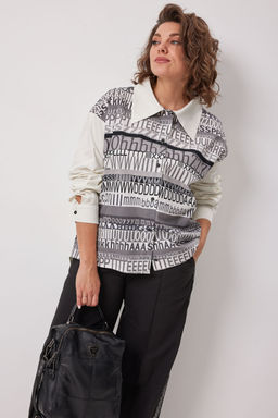 Блуза BegiModa 4136-Р Сливочно-серый