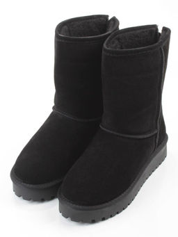04-PAYH17-1Z BLACK Угги женские (натуральная замша, 100% шерсть)
