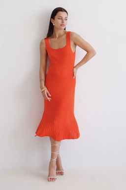 Платье вязаное оранжевое - Martichelli фото 14