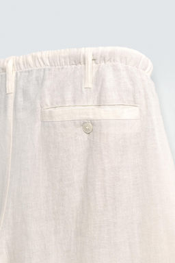 100% LINEN RELAXED FIT TROUSERS - Zara фото 9