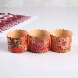 Цена за 20 шт. Форма бумажная для кекса, маффинов и кулича «Реторо», 60×45 мм, МИКС