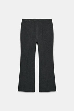 PANTAL?N CROPPED FLARE ZW COLLECTION / Gris oscuro - Zara фото 7