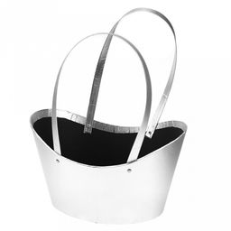 Сумка подарочная 25х17х14,5(31)см, серебро (Китай) ВОЗМОЖНЫ НЕБОЛЬШИЕ ПОТЕРТОСТИ НА КОРПУСЕ.