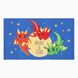 Набор полотенец Доляна Любви и тепла 28х46 см - 2 шт, 100% хл, рогожка 164 г/м2  фото 3