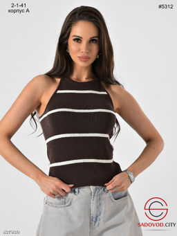 Майка топ в полоску женский