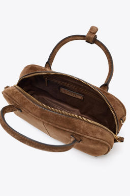 SPLIT SUEDE MINI BAG WITH DOUBLE HANDLE - Zara фото 5