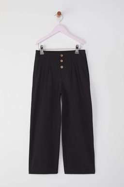 Ac?k Mavi K?z Cocuk %100 Pamuk Basic Wide Leg Orme Pantolon TKDSS25PL00003 - Trendyolmilla фото 7