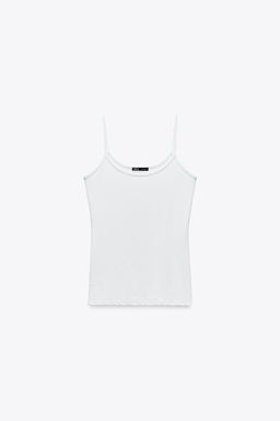 POLYAMIDE TOP WITH THIN STRAPS - Zara фото 12