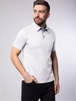 VILATTE / Поло из фактурного хлопка с эластаном  фото 5