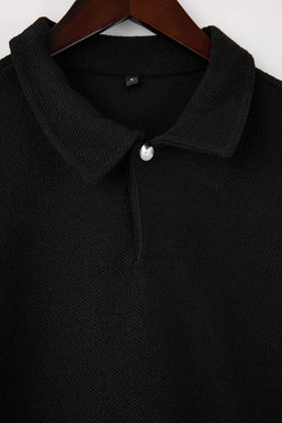 Yesil Yeni Oversize/Genis Kesim Polo Yaka Kal?n C?tc?tl? Sweatshirt TMNAW26SW00051 - Trendyolmilla фото 20
