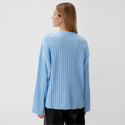 Джемпер женский вязаный MINAKU: Knitwear collection, голубой, размер 54-56