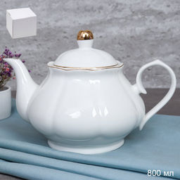 Чайник заварочный 800 мл фарфор WHITE арт. TP03G (709485)
