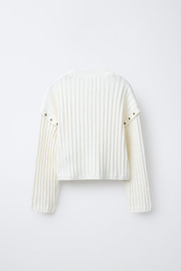 JERSEY PUNTO PARCHE CORAZ?N / Crudo - Zara фото 3