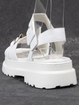 08-PEAG03-1 WHITE Босоножки женские (натуральная кожа)