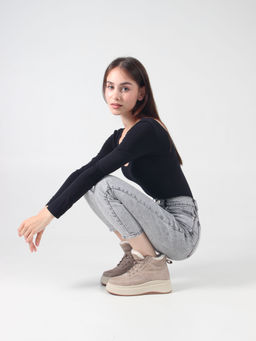 Ботинки 260.windybe. каменный замш/Шерсть