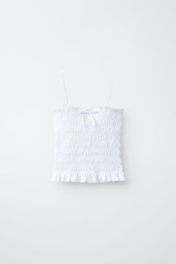 TOP NIDO DE ABEJA GOMAS / Blanco