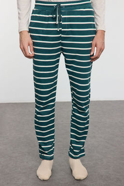 TRENDYOL MAN Bej Cizgili Regular Fit Couple Y?lbas? Orme Pijama Tak?m? TMNAW25PT00045 - Trendyolmilla фото 7