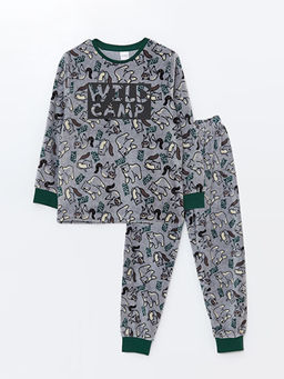 Bisiklet Yaka Kadife Erkek ?ocuk Pijama Tak?m?