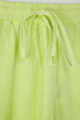 Lacivert %100 Keten Beli Lastikli Yuksek Bel Wide Leg Pantolon TWOSS24JE00249 - Trendyolmilla фото 34