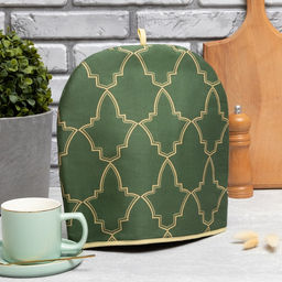 Новогодняя грелка на чайник Этель Gold ornament 28х28см, 100%хл, саржа 190 г/м2