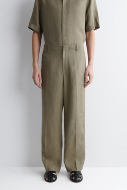 PANTAL?N DE LINO RELAXED FIT STRAIGHT LEG - H&m фото 6