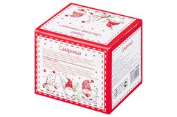 Сахарница 620 мл 12*12*12 см Весёлые гномики + дер. крышка на дерев. подставке - Elan gallery фото 5