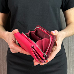 Итальянский кожаный кошелек DuDu серии Pemba | малиновый - Dudubags фото 8