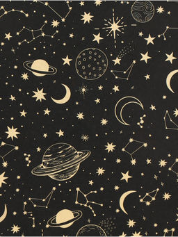 Цена за 10 шт. Бумага упаковочная глянцевая «Космос», 70 × 100 см