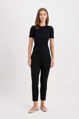 Klasik Chino Pantolon Normal Bel Basic Duz Cepli Bilek Boy - Defacto фото 3