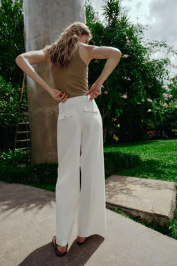 WIDE-LEG TROUSERS WITH DARTS - Zara фото 31
